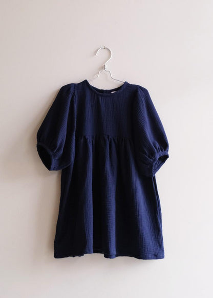 MISSNE MUSLIN DRESS MIDNIGHT BLUE