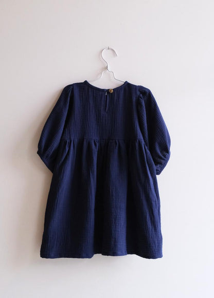 MISSNE MUSLIN DRESS MIDNIGHT BLUE